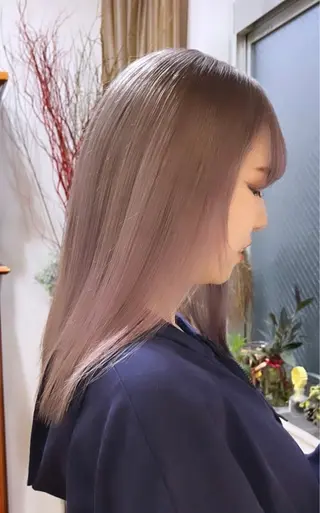 セミロング カラー 田村 柊真のヘアスタイル