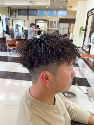 ショート パーマ メンズ AROH men's cut&men's perm 船橋店所属・🧊メンズ特化🧊 高木航希のヘアスタイル