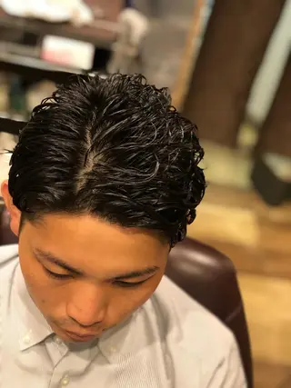 パーマ メンズ 銀座マツナガ所属・立野 椋大のヘアスタイル