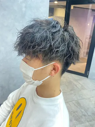 ショート パーマ メンズ ツイストスパイラル/ メンズ特化/中川誠也のヘアスタイル