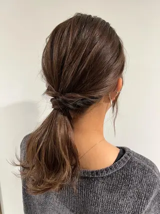 セミロング カラー ヘアアレンジ letterby novel はるみのヘアスタイル