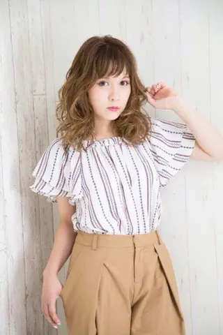 ミディアム カラー 髪質改善/美髪矯正 マネージャー福永のヘアスタイル