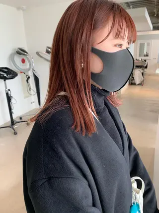 セミロング カラー ANY／SUE 千葉パーマのヘアスタイル