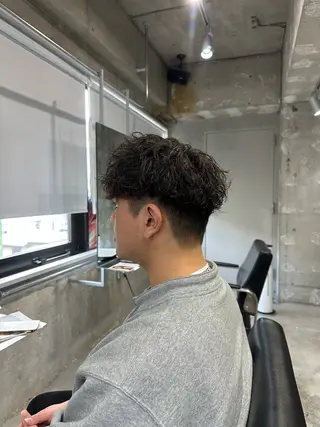 ショート パーマ メンズ メンズパーマ✨️村越 雄斗のヘアスタイル