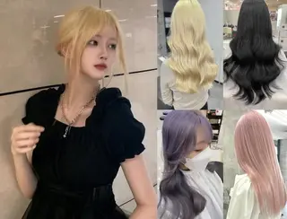 カラー ロング 韓国ヘア🩵 🩵BIZEのヘアスタイル