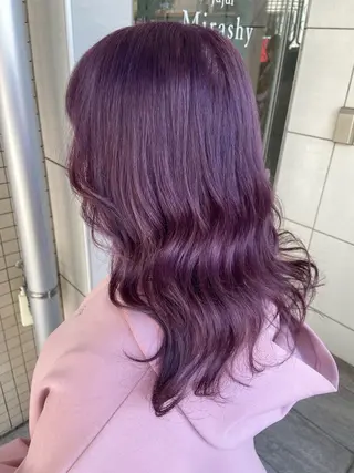 ミディアム カラー 🧸プルエクステ❤︎ ネイルKAO🧸のヘアスタイル