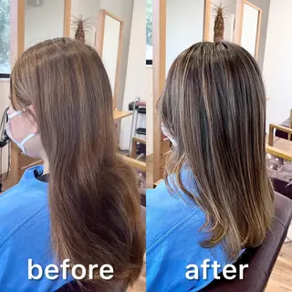 ミディアム カラー KIZU 髪質改善 オカルト怪談のヘアスタイル