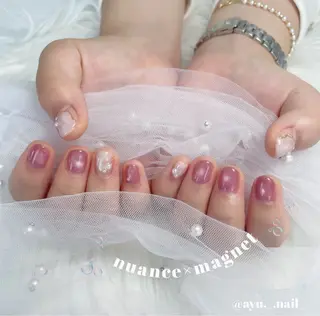 ネイル あゆ🎀/ワンホンネ イル/痛ネイルのネイルデザイン