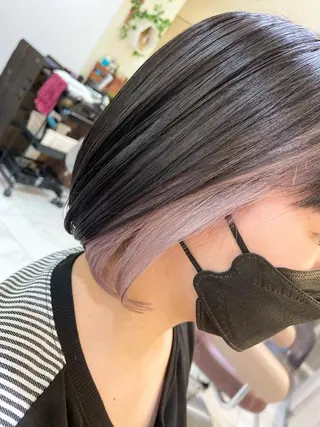 ミディアム カラー 清藤 綾のヘアスタイル