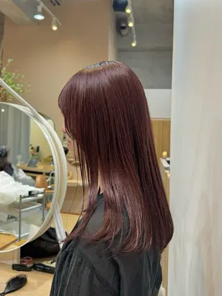 ミディアム カラー 暖色/ブリーチカラー 🍊 yu-na.のヘアスタイル