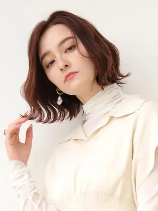 ミディアム カラー 畑中 さとこのヘアスタイル