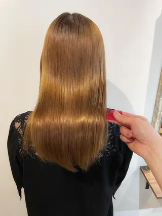 ロング パーマ ヘアアレンジ にいた　かづしげのヘアスタイル