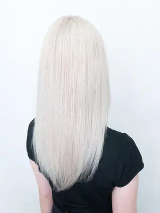 ロング カラー Of HAIR所属・✨デザインカラー✨ ハイトーン　森貴章のヘアスタイル