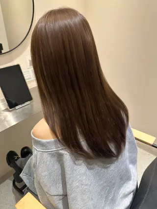 セミロング カラー 🫧ブリーチなし透明 感カラー🫧沼尻彩花のヘアスタイル