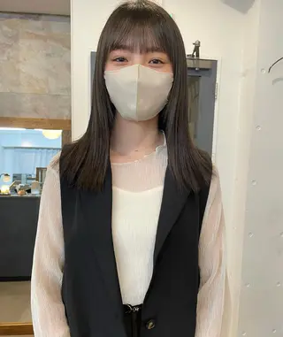 セミロング カラー 原 菜帆のヘアスタイル