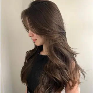 セミロング カラー ヘアアレンジ 髪質改善/レイヤー ダブルカラー塚本耀のヘアスタイル