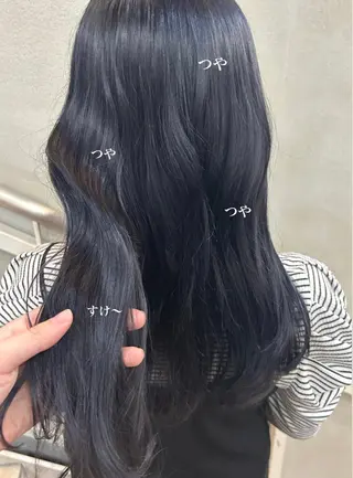 ロング カラー 髪質改善 / 透明感 カラー / 冨成のヘアスタイル
