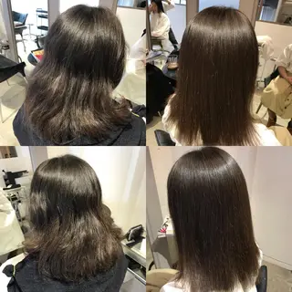 セミロング パーマ 濱岡 恭子のヘアスタイル
