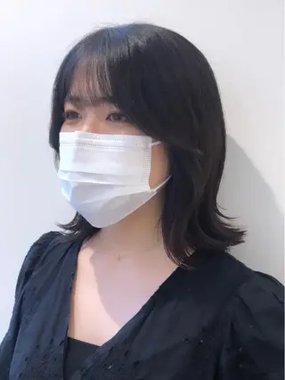 ミディアム 韓国ヘア 🇰🇷 RUKA 🩵🤍のヘアスタイル