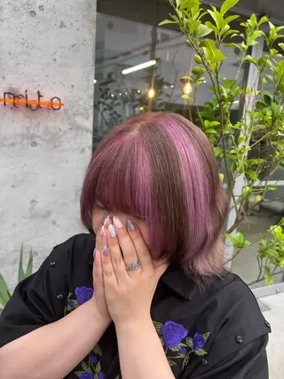 カラー SOYONなんば所属・難波/ハイトーン特化 🎀MIU🎀のヘアスタイル