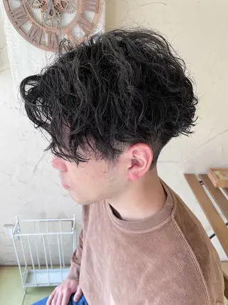 ショート パーマ メンズ メンズ特化/パーマ指 名No.1/百瀬太郎のヘアスタイル