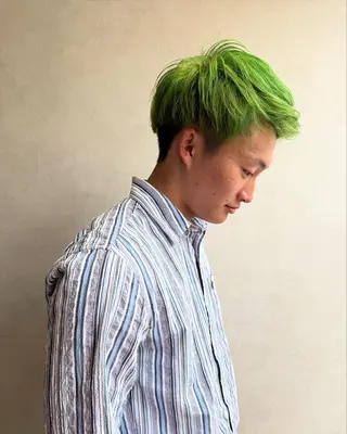 ショート カラー メンズ newi まーぼーのヘアスタイル
