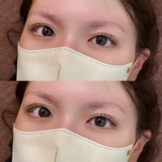 マツエク・マツパ 透明感カラー/顔周り カット/レイヤーにかのヘアスタイル