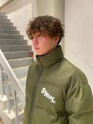 パーマ メンズ レイヤーカット/ ダブルカラー/櫻井のヘアスタイル