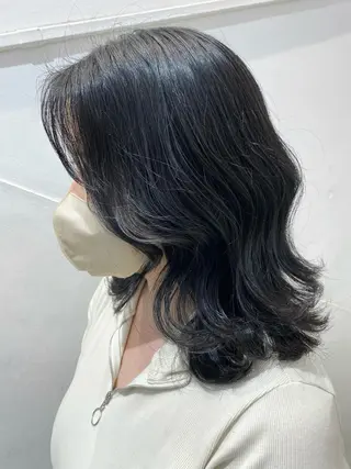 セミロング カラー ✨くびれスタイル✨️ 戸嶋穂乃香のヘアスタイル