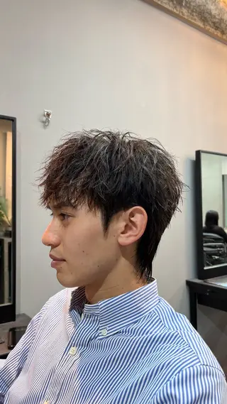 ショート パーマ メンズ Alo所属・💥メンズパーマ /表参道/モント💥のヘアスタイル