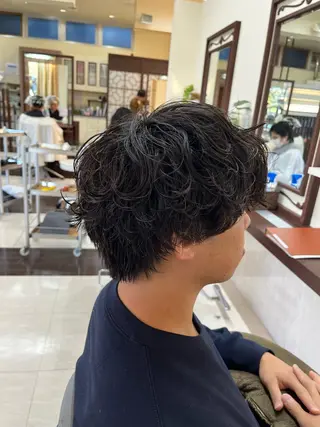ショート パーマ メンズ AROH men's cut&men's perm 船橋店所属・🧊メンズ特化🧊 高木航希のヘアスタイル