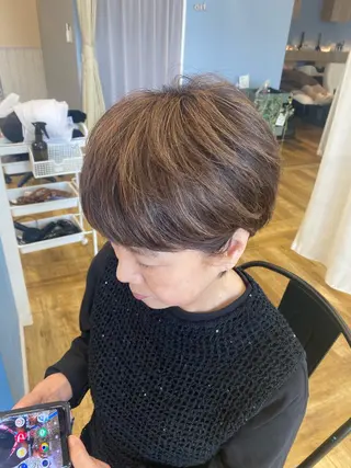 ショート カラー ase.糸島店所属・UEDA AYAのヘアスタイル