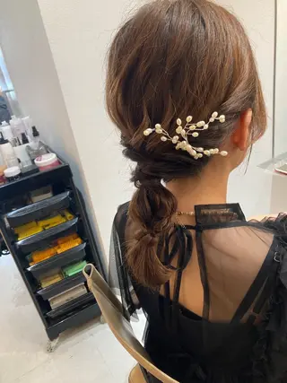 ミディアム ✨色持ちの良い艶 カラー✨蟹江真世のヘアスタイル