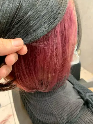 ミディアム 透明感/ブリーチ縮毛 /髪質改善/星野純一のヘアスタイル