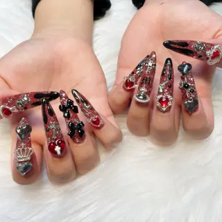 ネイル ゴテゴテ💙ワンホン リオナのネイルデザイン