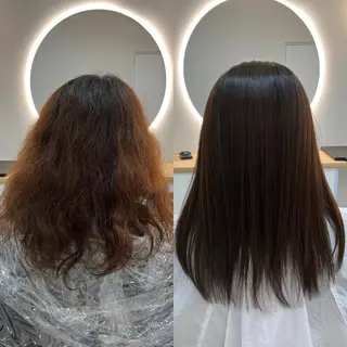 セミロング カラー キッズ 関内　髪質改善　特化 re:Magoのヘアスタイル