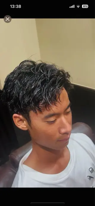 ショート パーマ メンズ ヒロ銀座バーバーショップ秋葉原店所属・堀 真人のヘアスタイル