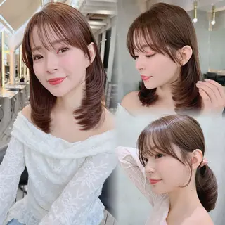 ミディアム 山本翔一郎 韓国顔周りレイヤーのヘアスタイル