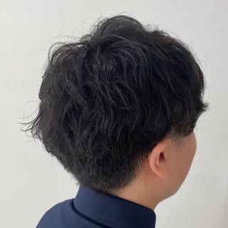 ショート パーマ メンズ 滝口 瑞季のヘアスタイル