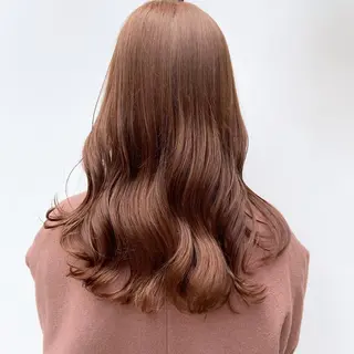 セミロング カラー レイヤー×グレージュ /ピンク🩷mioのヘアスタイル