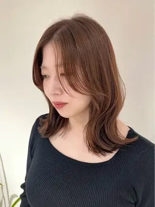 セミロング 韓国風レイヤーカット 🇰🇷yumiのヘアスタイル