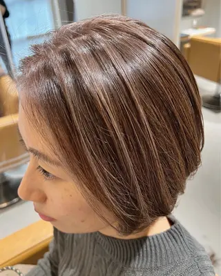 ショート カラー 縮毛矯正×艶カラー /中村勇太のヘアスタイル