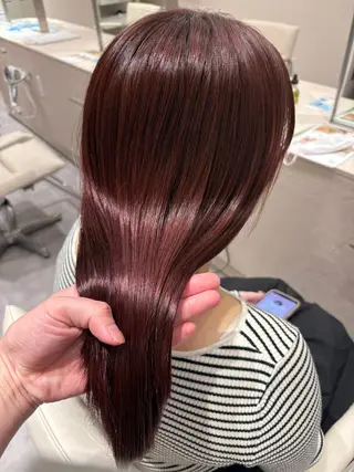セミロング カラー 増渕 駿介のヘアスタイル