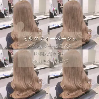 ロング カラー ヘアアレンジ 透明感ラベンダー💗 SHOのヘアスタイル
