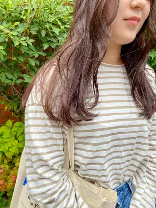 セミロング カラー irwi/イルウィ所属・miku🎀門前仲町 ブリーチ・レイヤーのヘアスタイル