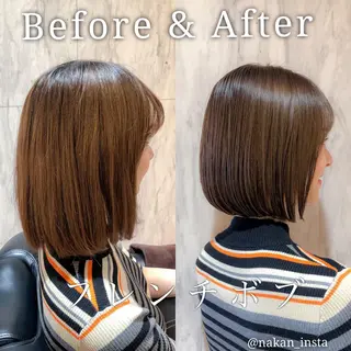 ショート カラー 顔周りレイヤー/ボブ 銀座✨中野まさひろのヘアスタイル