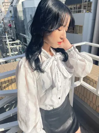 セミロング 韓国 / 中国ヘア 🦋Noniのヘアスタイル