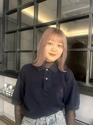 ミディアム 🎀ハイトーン特化 konomi🎀のヘアスタイル