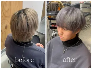 ショート カラー メンズ 新宿 似合わせカラー HINAのヘアスタイル