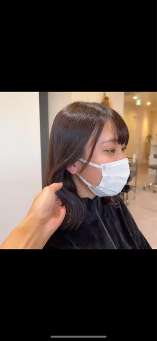 ミディアム エクシア ニシキタのヘアスタイル